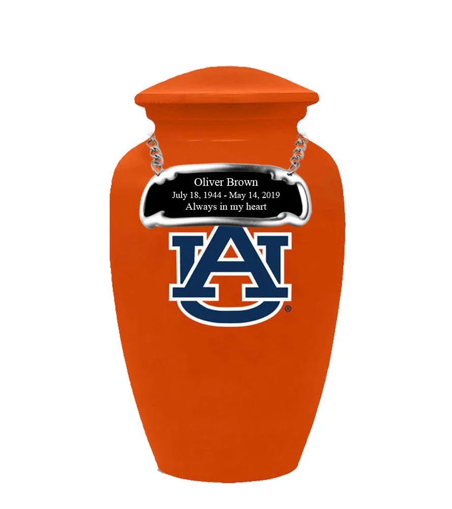 Fan Series - Auburn University Tigers Orange Memorial Cremation Urn - IUAUB101