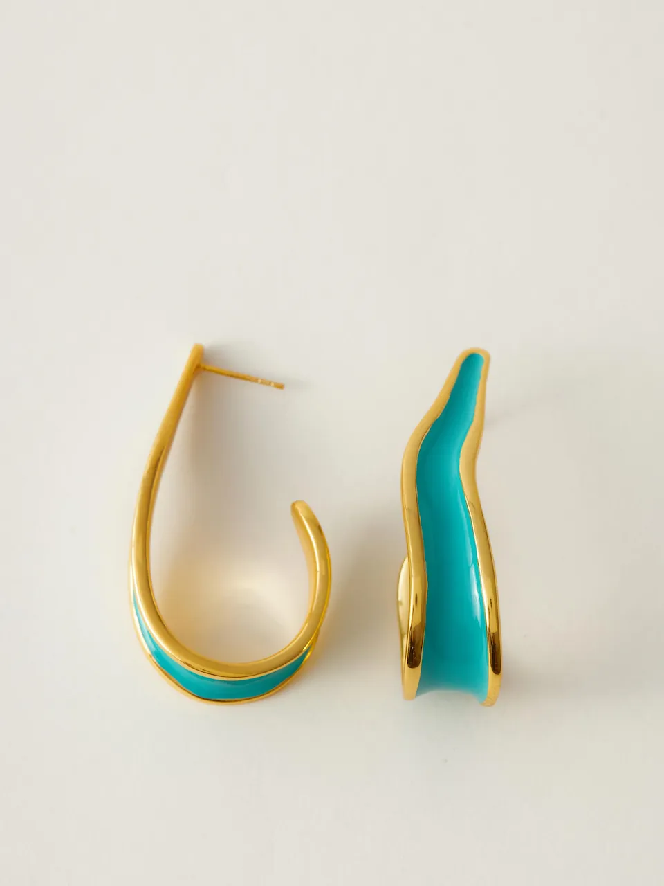 Fashion Jewelry-18k Gold Plated-Earrings-Andaman-Tropical Aqua-RIVA1020-Fashion Edit Voyce