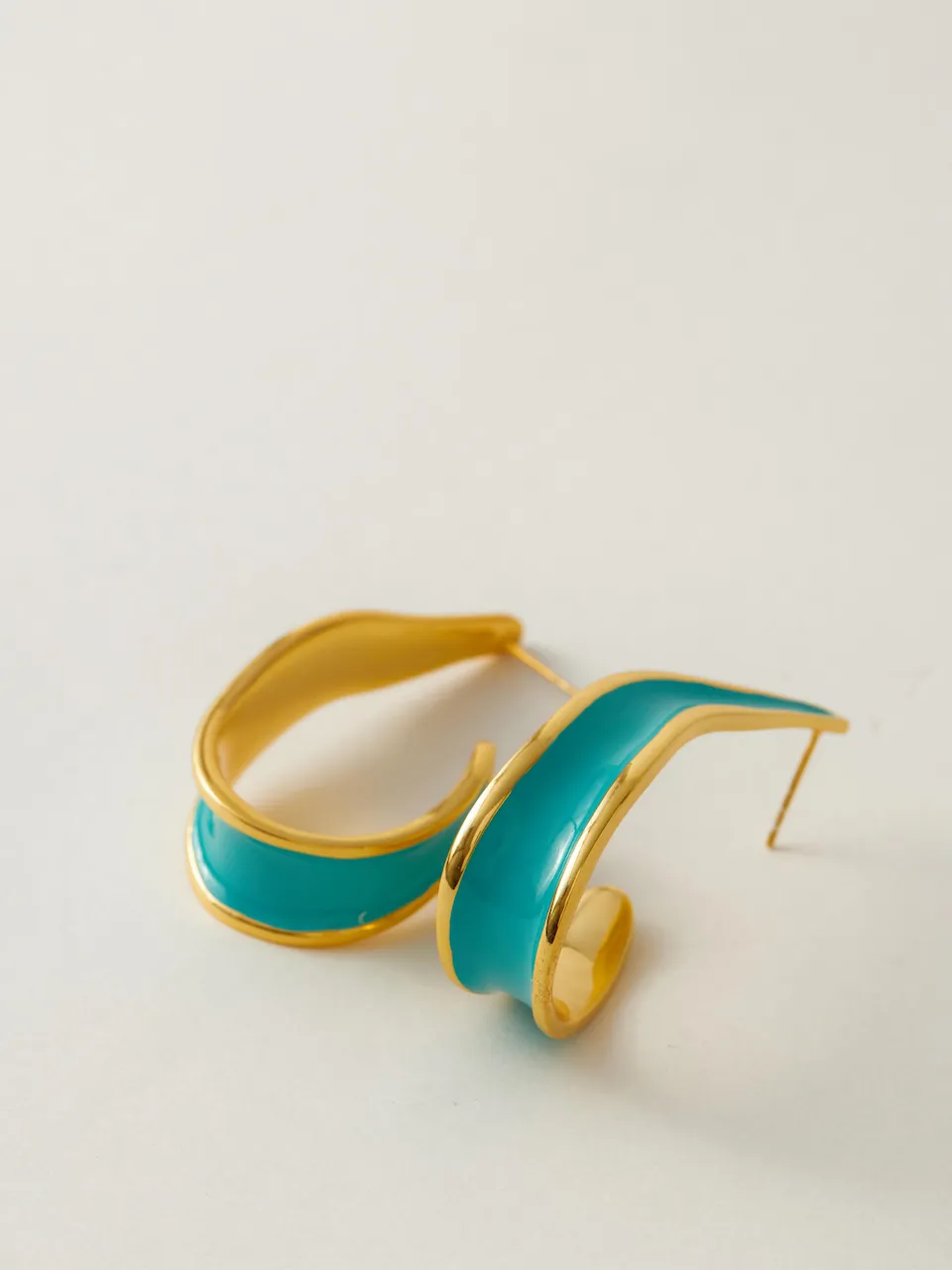 Fashion Jewelry-18k Gold Plated-Earrings-Andaman-Tropical Aqua-RIVA1020-Fashion Edit Voyce