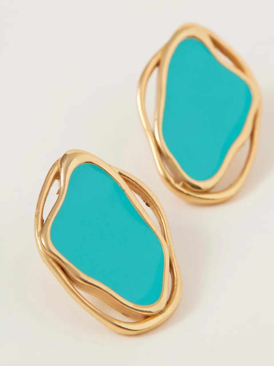 Fashion Jewelry-18k Gold Plated-Earrings-Cancun-Torquise Aqua (S)-RIVA1018_TA_S-Fashion Edit Voyce