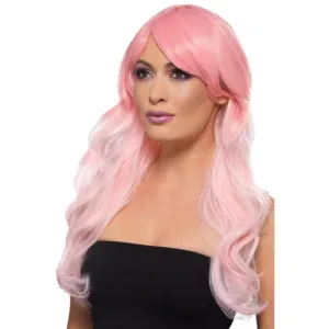 Fashion Ombre Wig, Wavy, Long, Pink