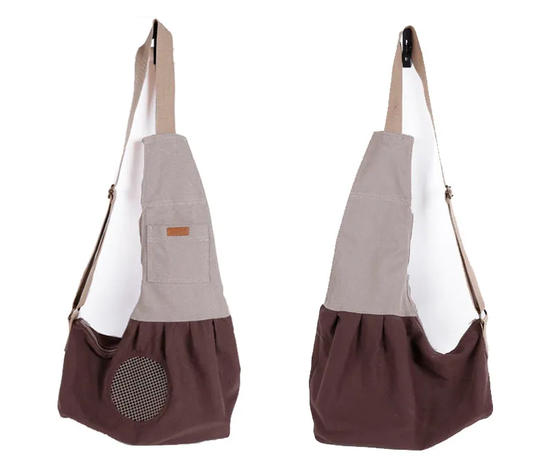 Fashion Portable Canvas Carrying Single Shoulder Bag for Small Pets Cat Dog Outdoor Use Blue_60*50*19cm