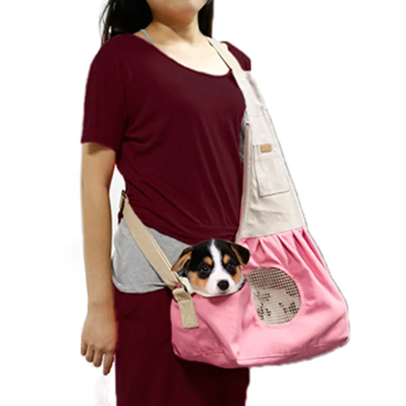 Fashion Portable Canvas Carrying Single Shoulder Bag for Small Pets Cat Dog Outdoor Use Blue_60*50*19cm