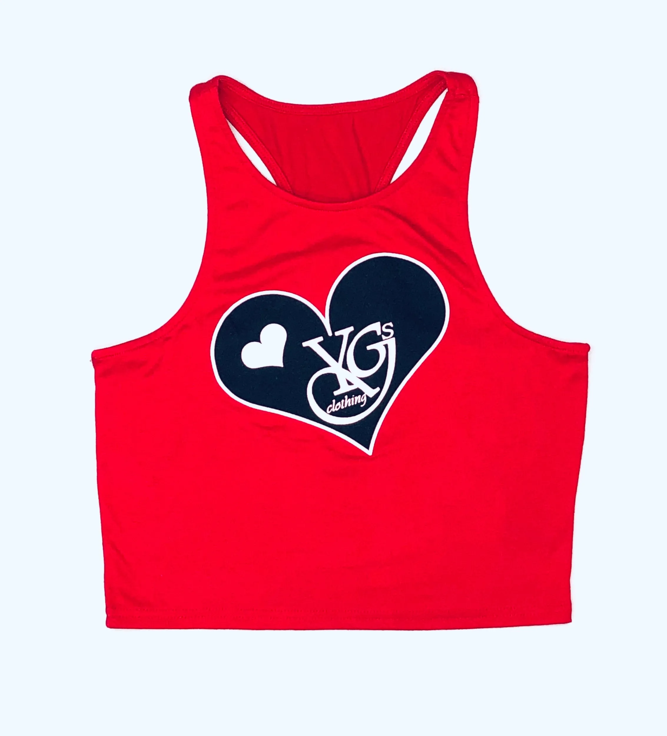 Female YGSC Heart Logo Crop-Top w/ Booty shorts