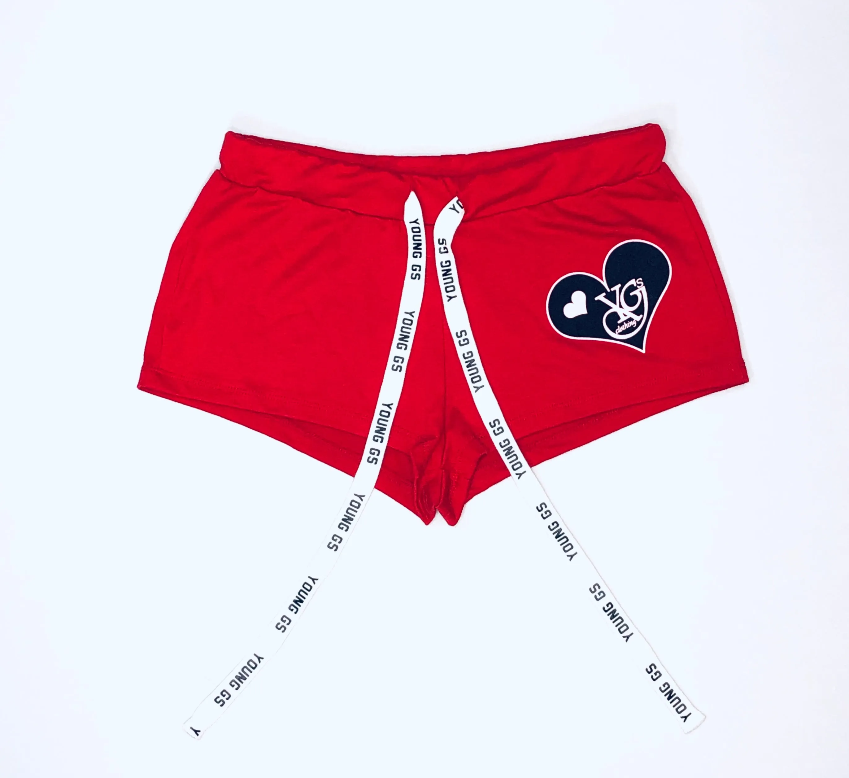 Female YGSC Heart Logo Crop-Top w/ Booty shorts