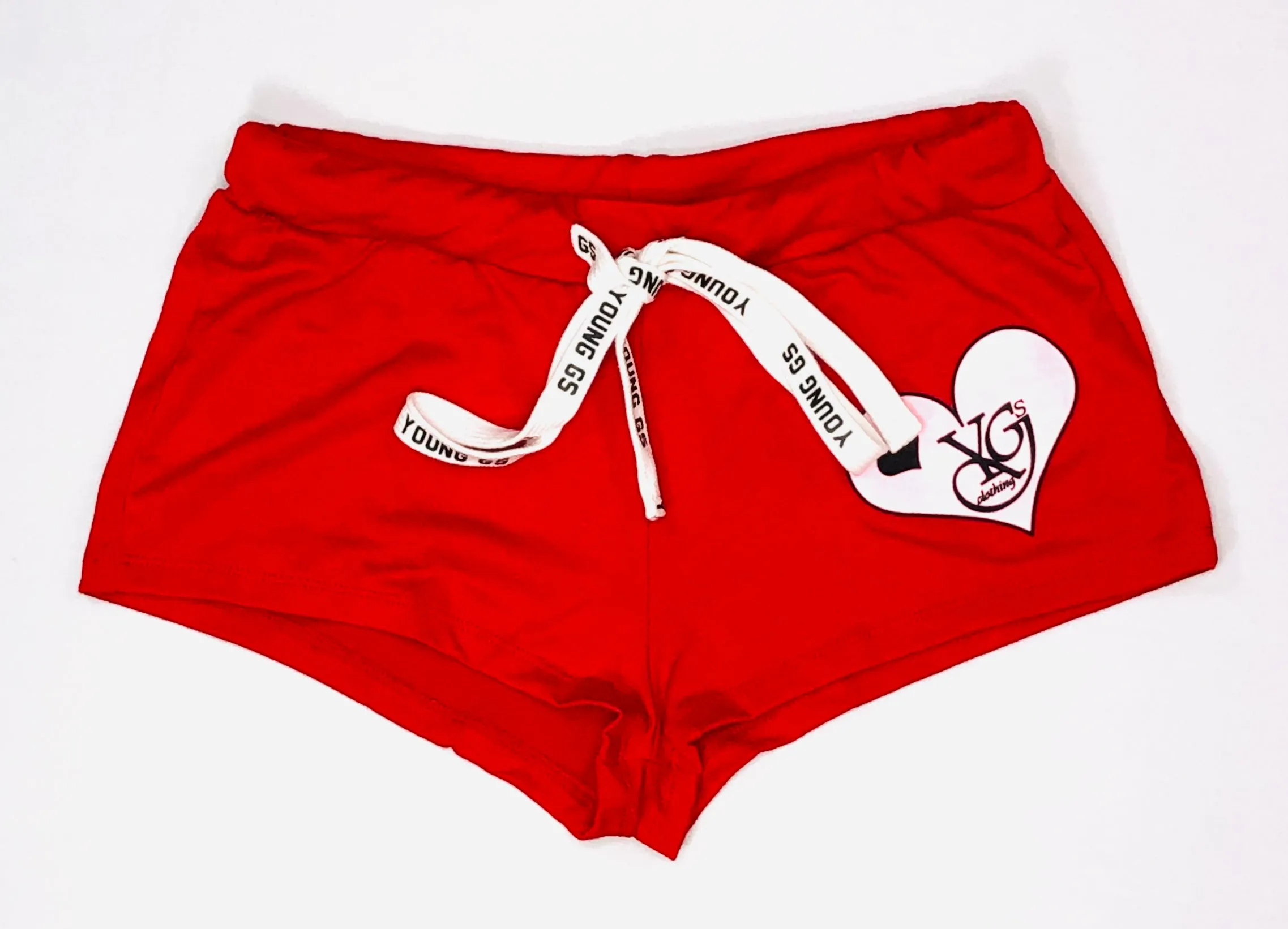 Female YGSC Heart Logo Crop-Top w/ Booty shorts