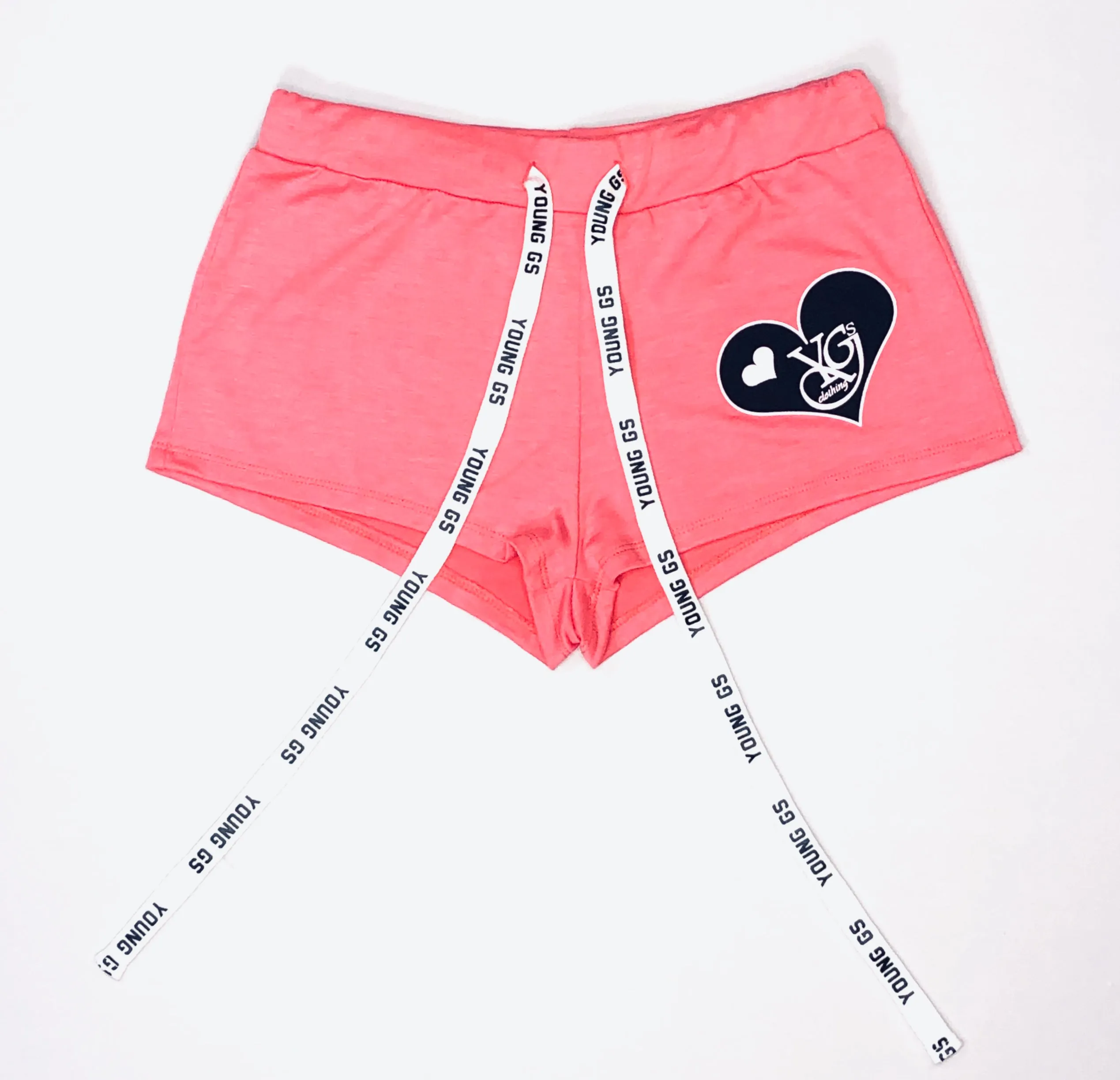 Female YGSC Heart Logo Crop-Top w/ Booty shorts