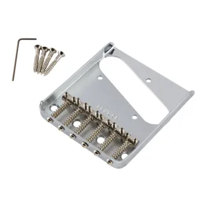 Fender 6 Saddle Vintage Style Telecaster Bridge Assembly in Chrome