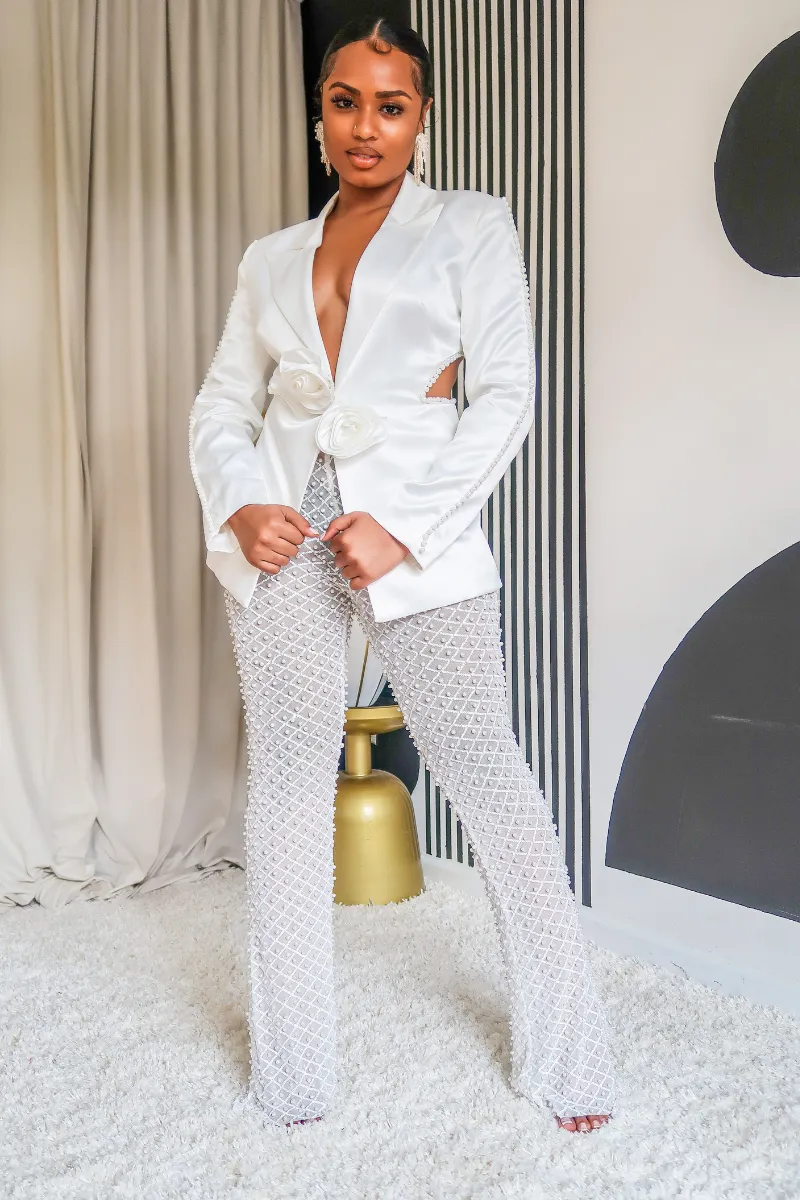 Floral Elegance Blazer Set