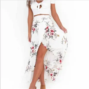 Floral Print Maxi Skirt (2 Colors)