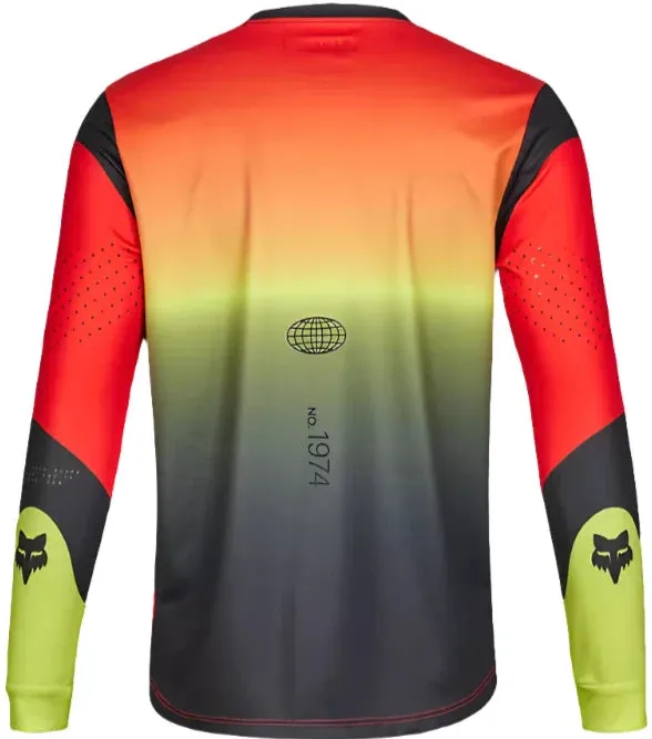Fox YOUTH RANGER LS JERSEY REVISE - Red/ Yellow