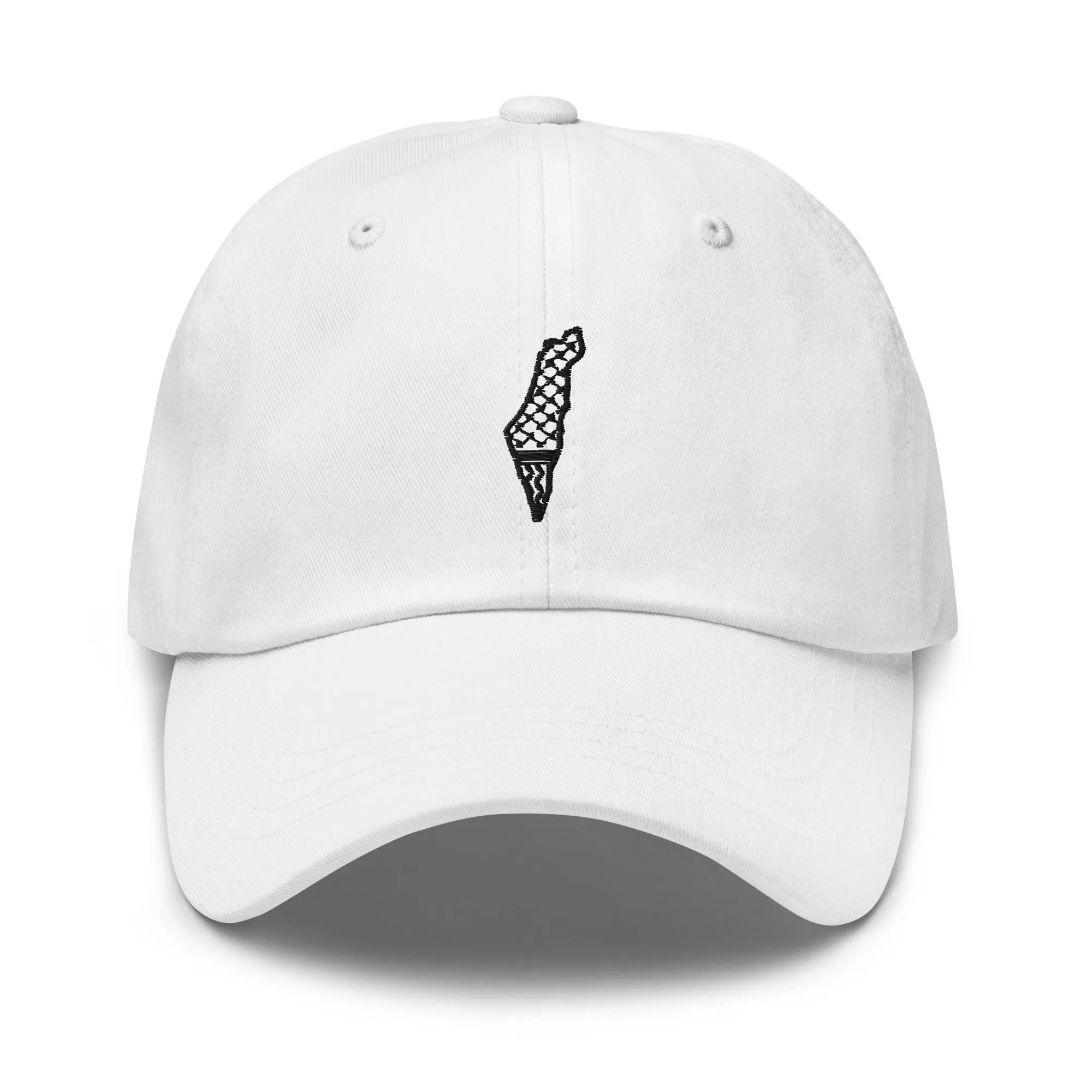 Free Palestine Map Keffiyeh Embroidered Twill Cap (Multiple Colors)