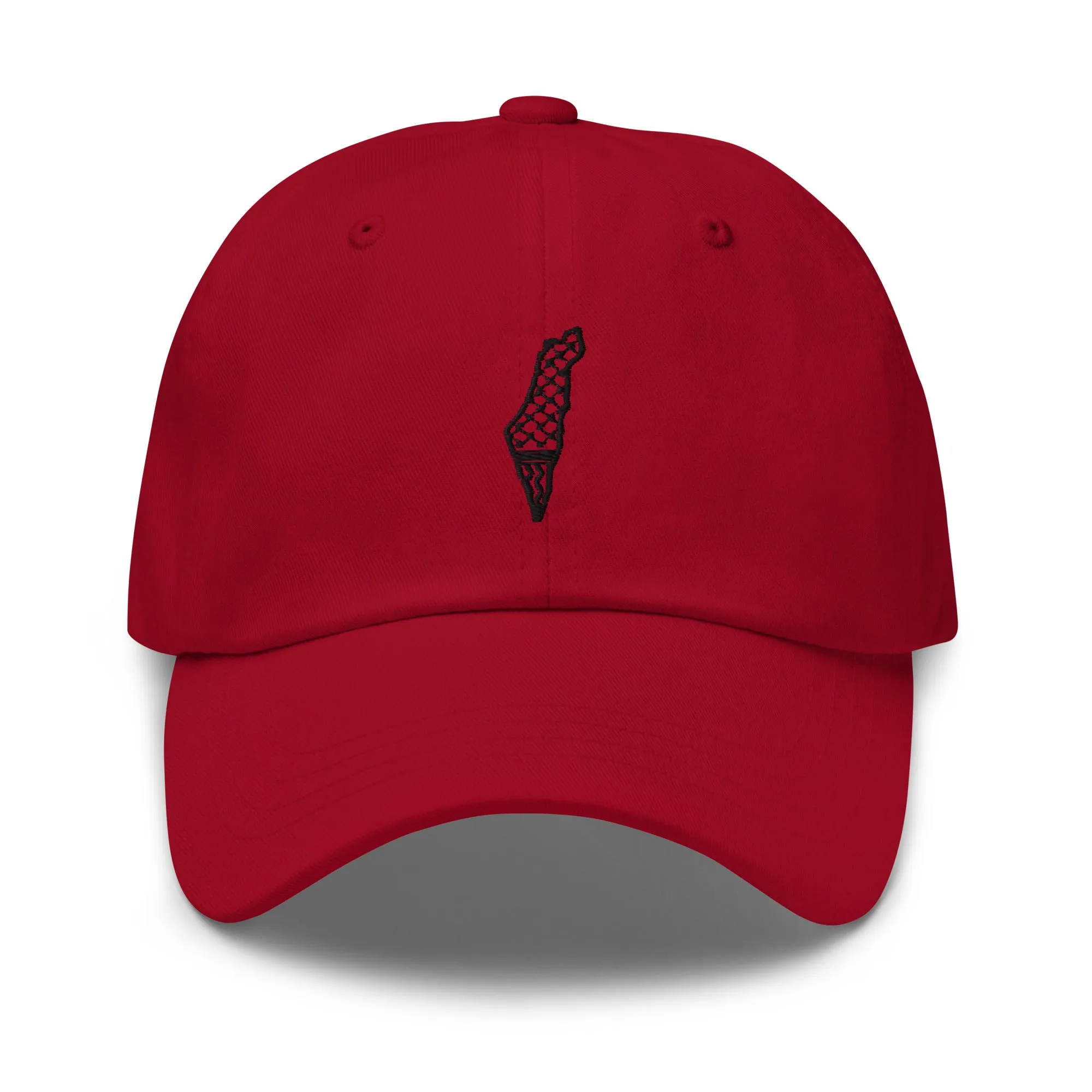 Free Palestine Map Keffiyeh Embroidered Twill Cap (Multiple Colors)