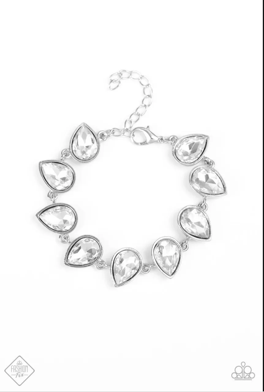Free Rein White Paparazzi Bracelet