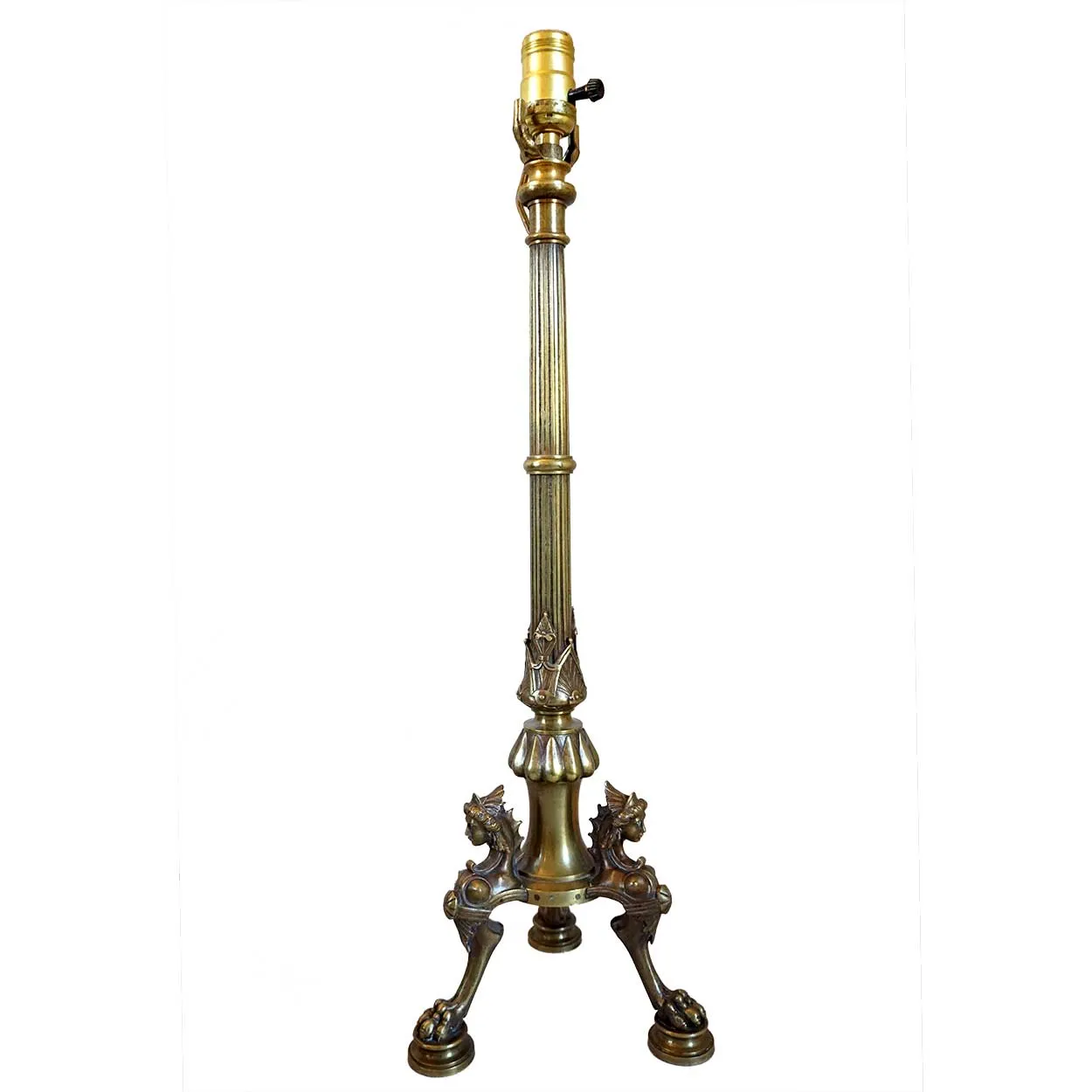 French Etruscan Revival Gilt Bronze One-Light Table Lamp