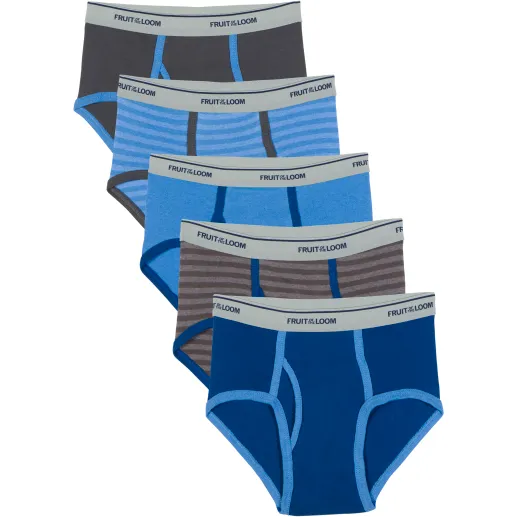 Fruit of the Loom Big Boys' Assorted Fashion Brief 5 Pack ,