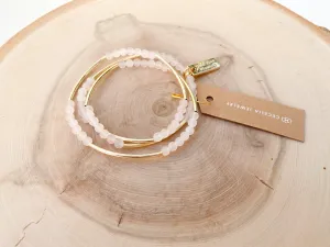 Gemstone Horizon Triple Wrap Bracelet