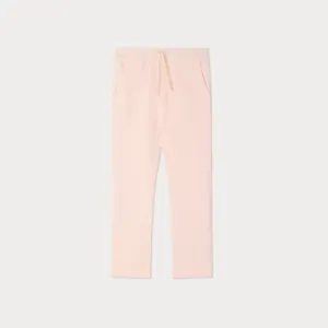 Girls Light Pink Casual Cotton Pants