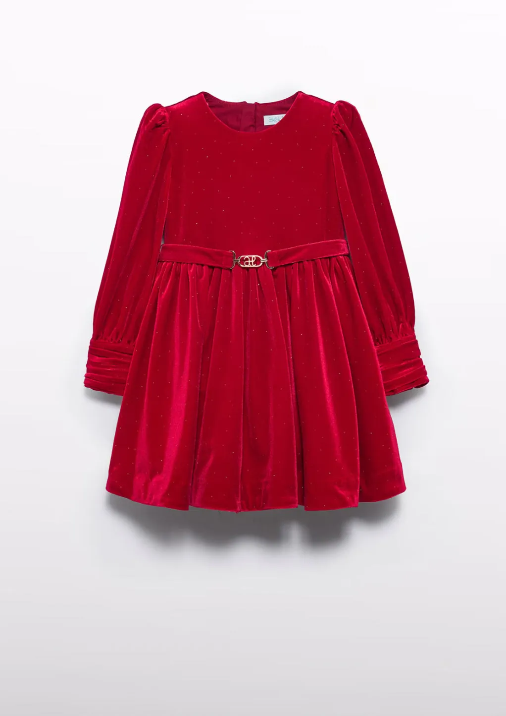 Girls Red Velvet Dress