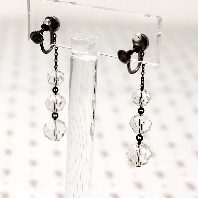 Glamorous 1920s Rock Crystal Earrings