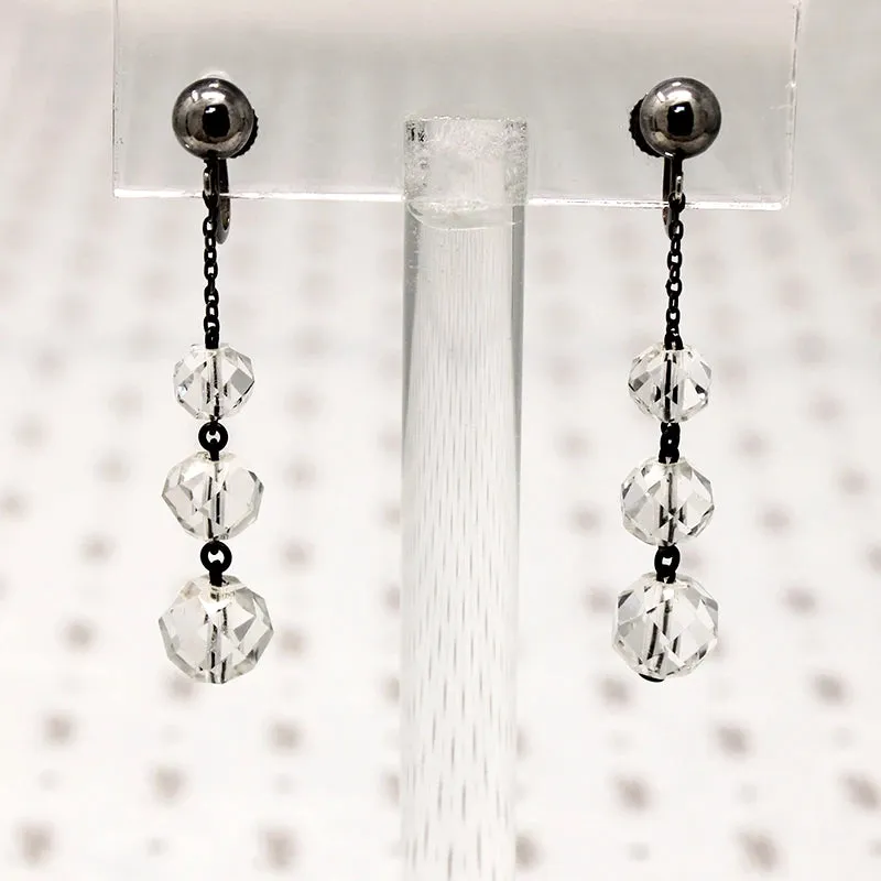 Glamorous 1920s Rock Crystal Earrings