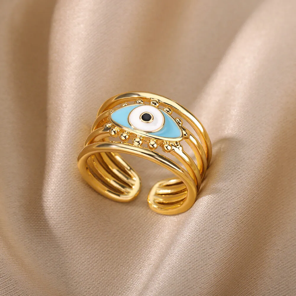 Glamorous Evil Eye Rings: Embrace the Sparkle of Turkish Demon Eye Jewelry