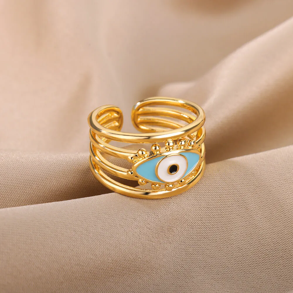 Glamorous Evil Eye Rings: Embrace the Sparkle of Turkish Demon Eye Jewelry