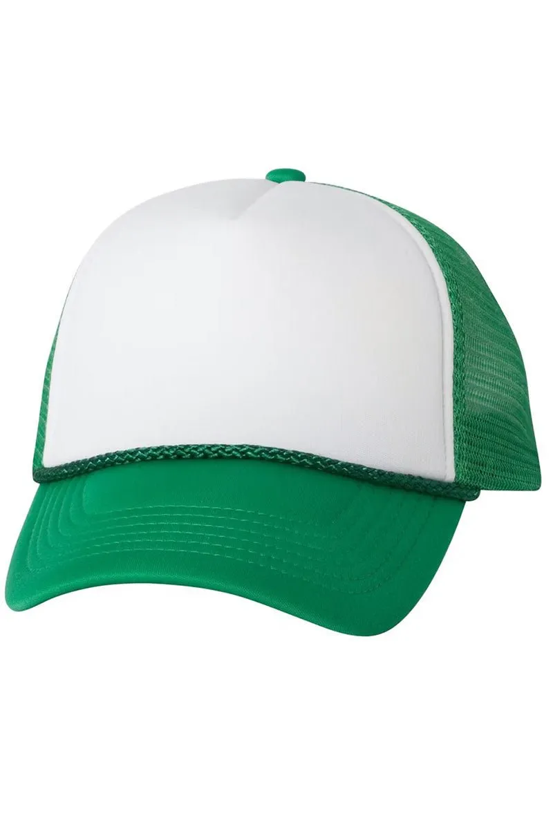 Glitzy Brushed Lucky Foam Mesh Back Trucker Cap