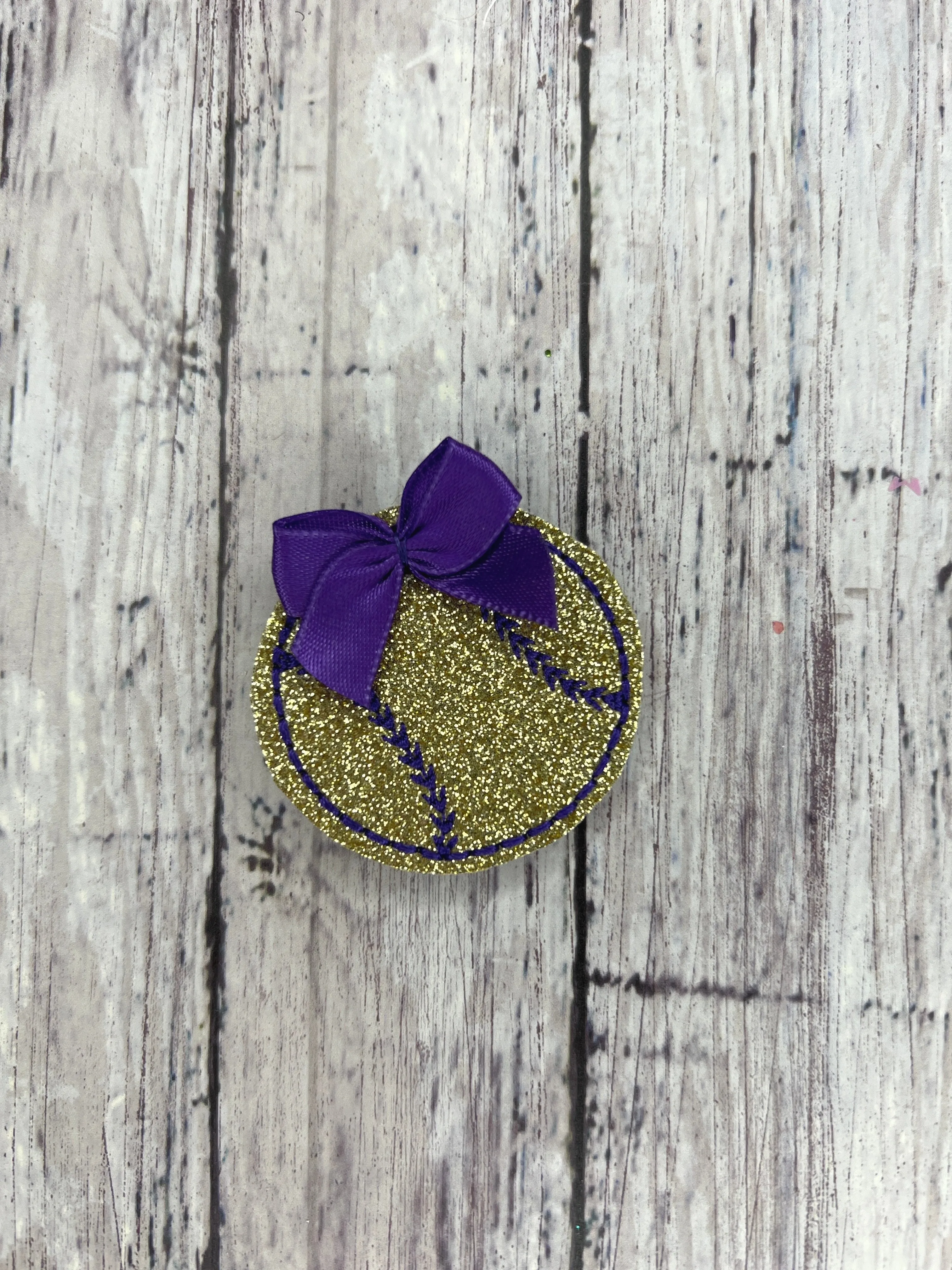 Gold and Purple Baseball