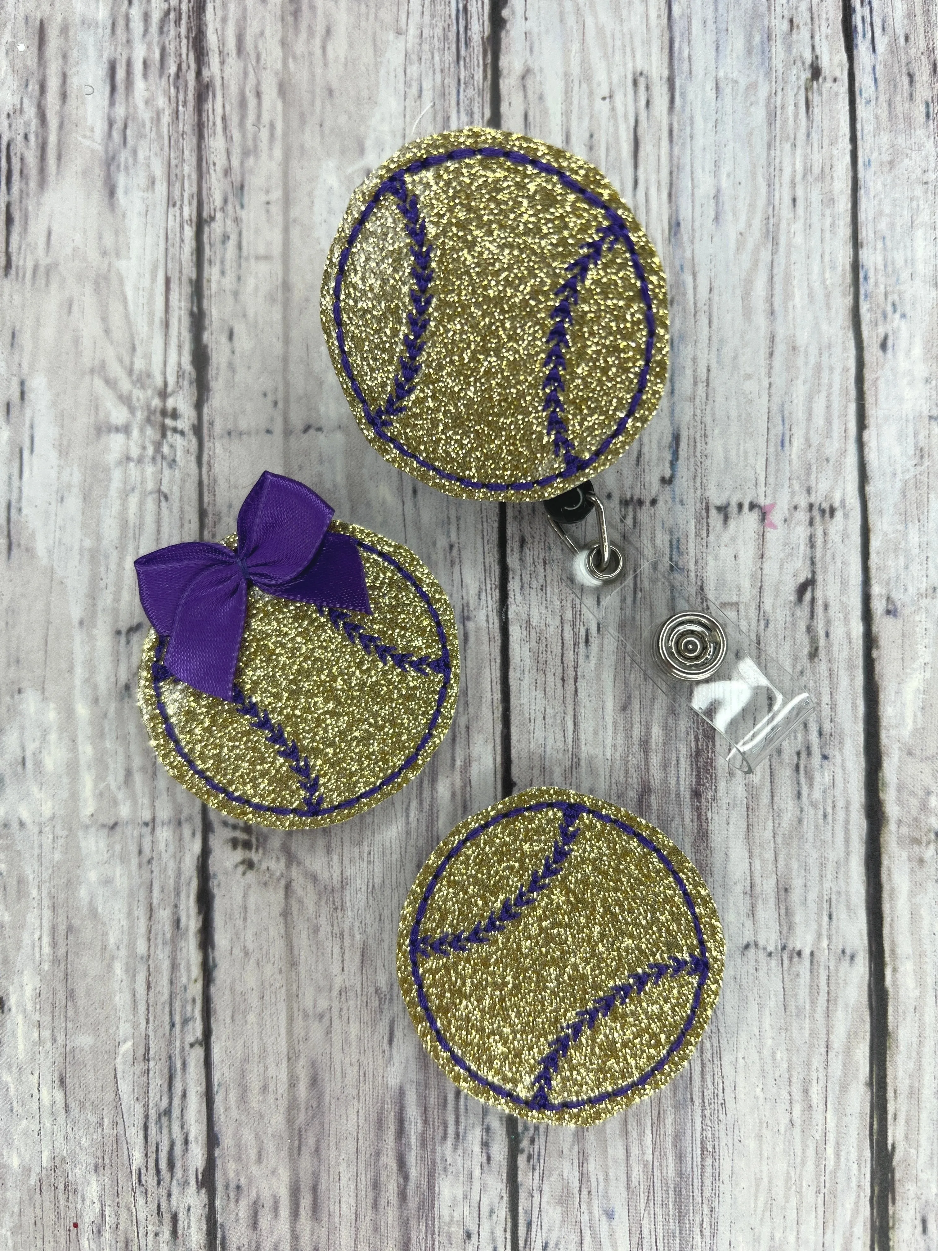 Gold and Purple Baseball