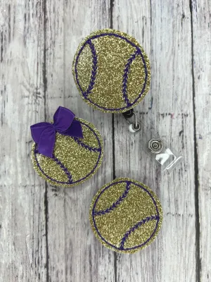 Gold and Purple Baseball