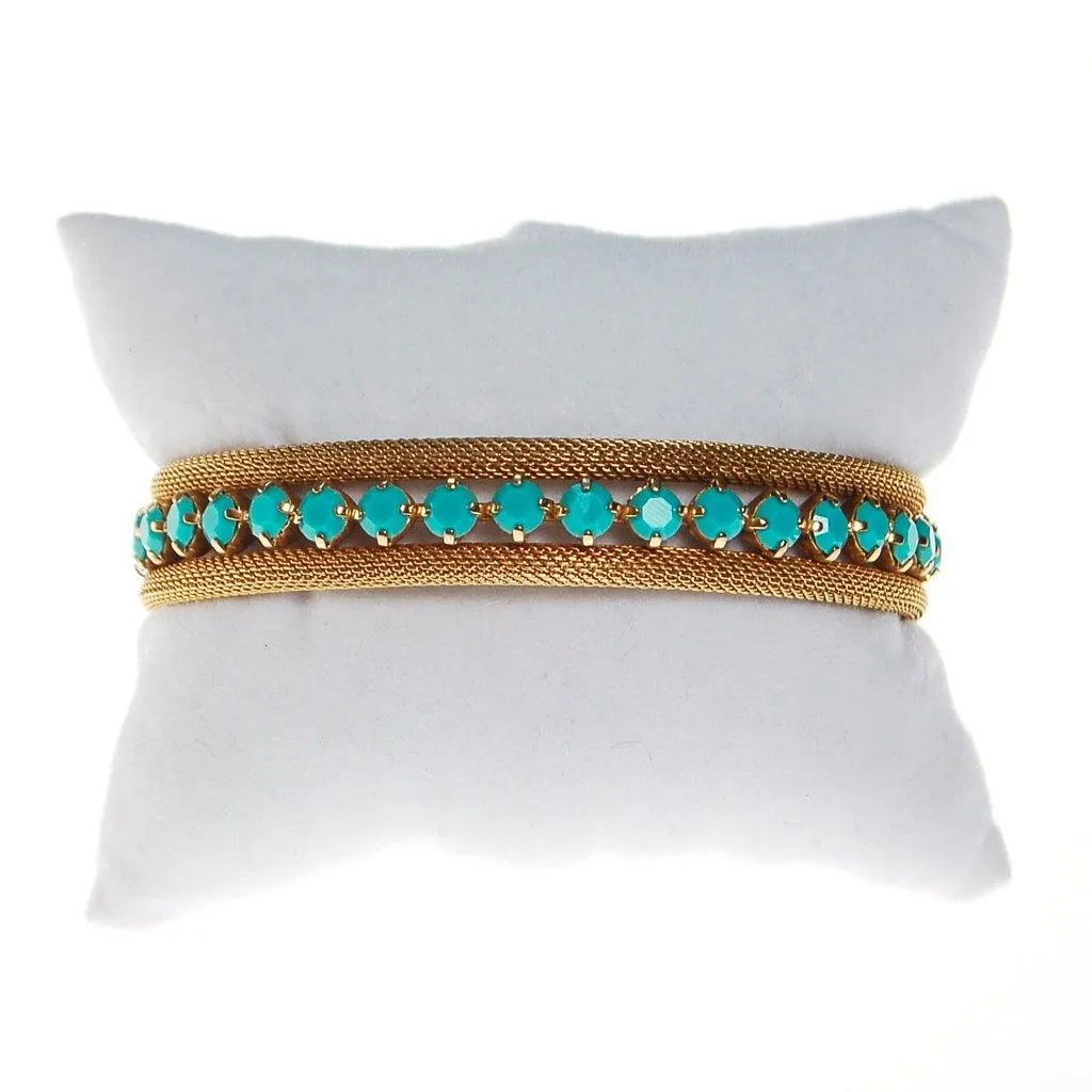 Gold and Turquoise Cuff Bracelet