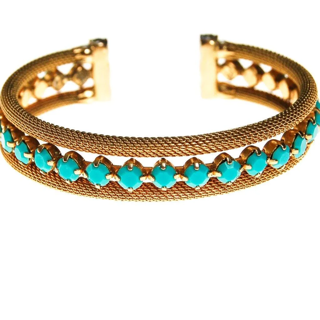 Gold and Turquoise Cuff Bracelet