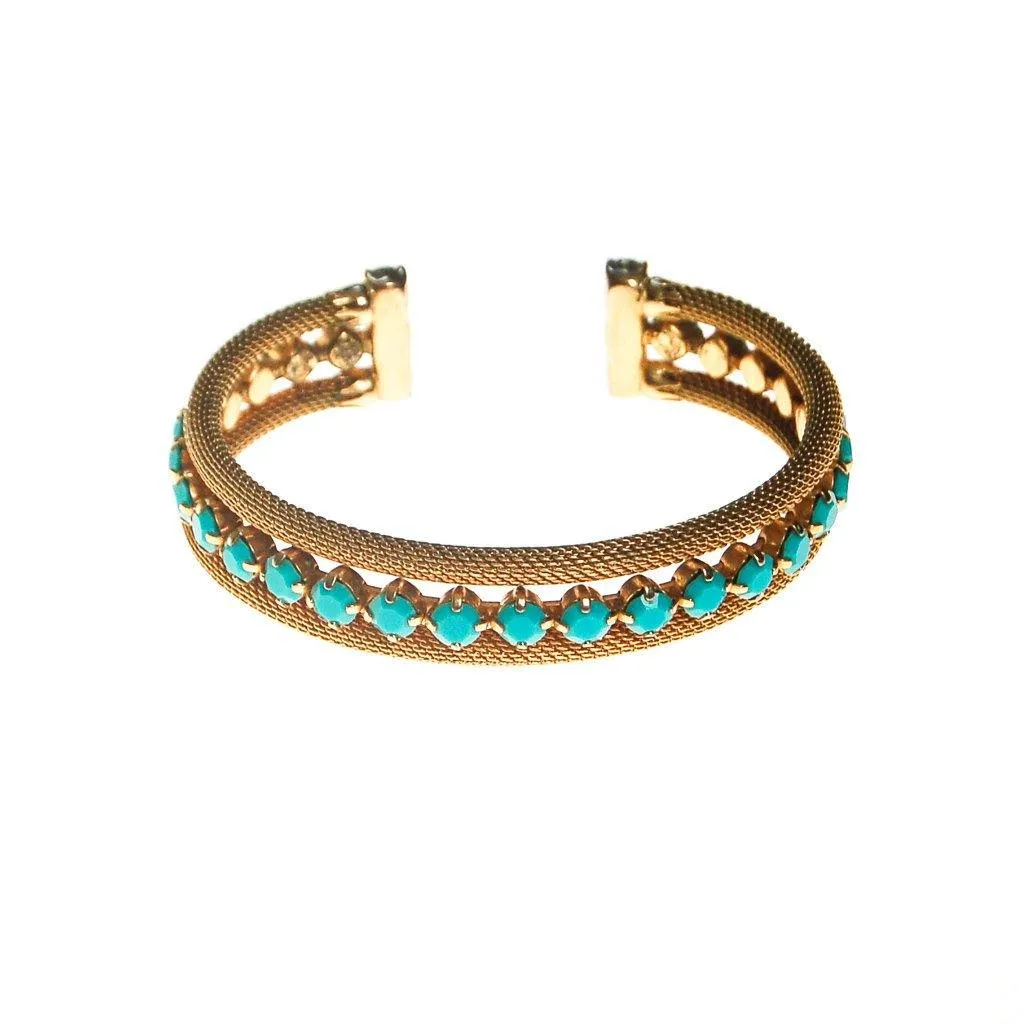 Gold and Turquoise Cuff Bracelet