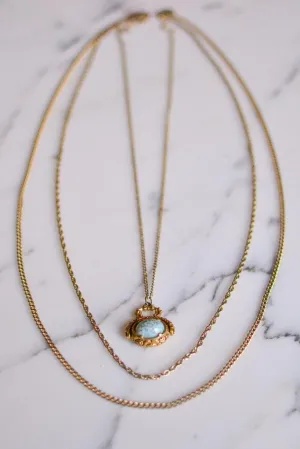 Goldette Turquoise Fob Necklace