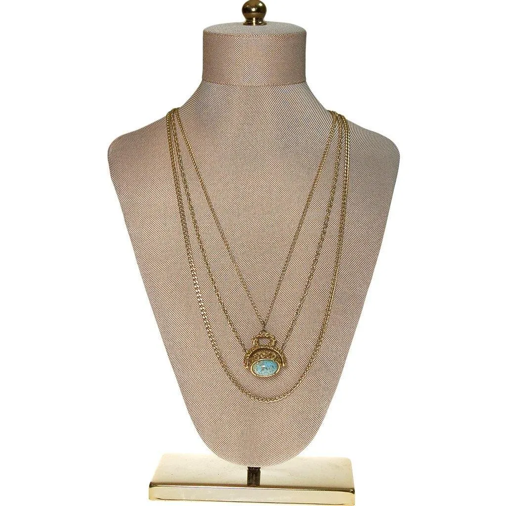 Goldette Turquoise Fob Necklace