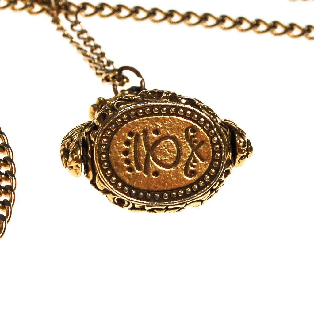 Goldette Turquoise Fob Necklace