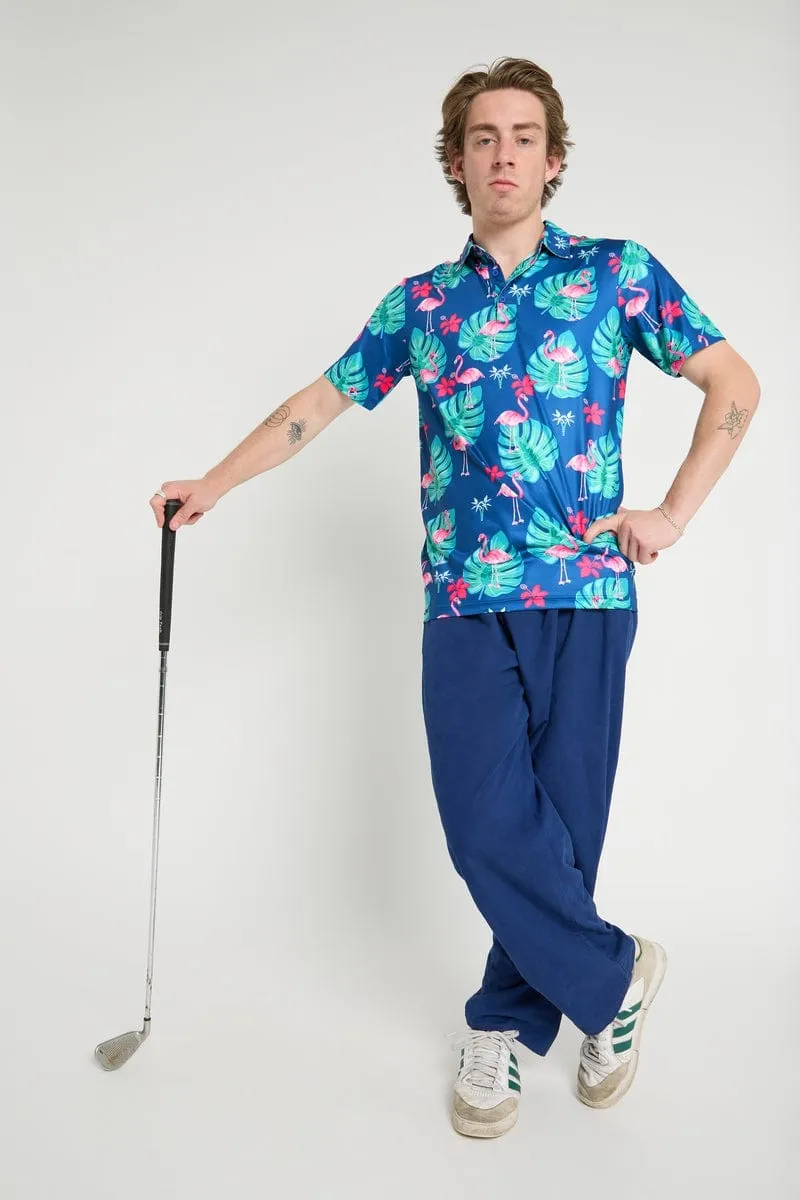 Golf Polo in Flamingoes
