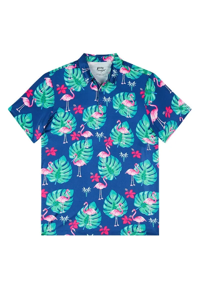 Golf Polo in Flamingoes