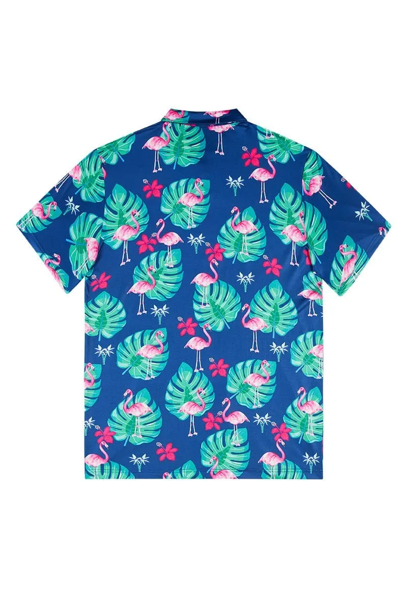 Golf Polo in Flamingoes