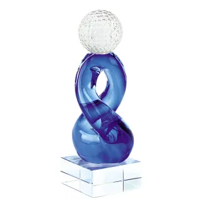 Golf Trophy Glass Art J499