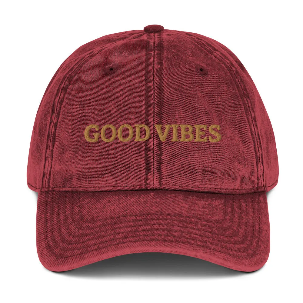 Good Vibes Vintage Cap
