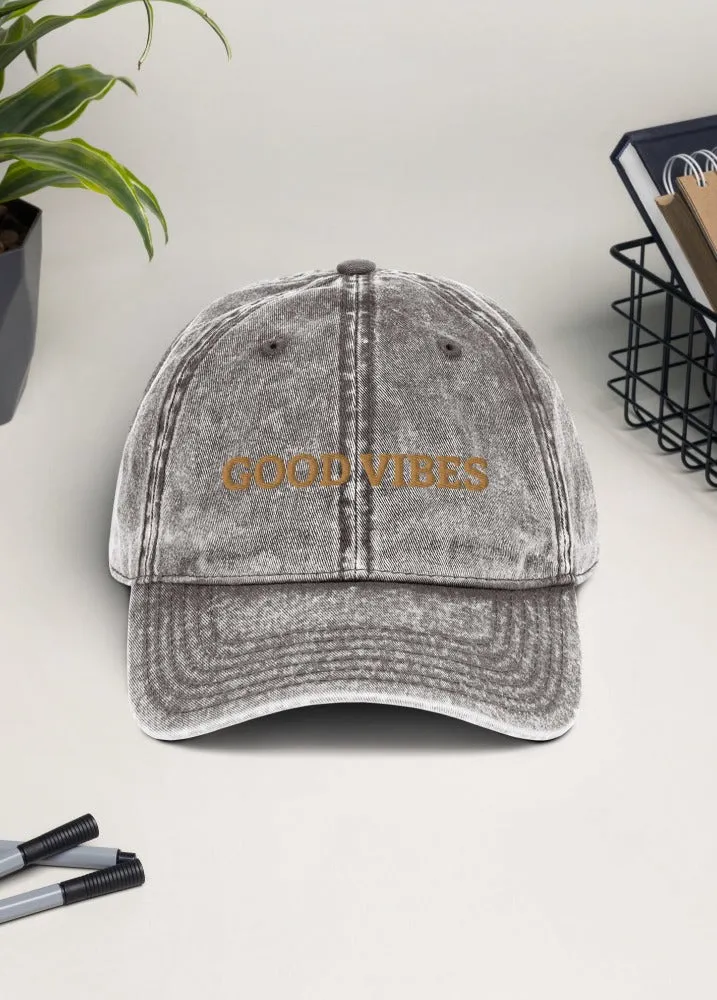 Good Vibes Vintage Cap