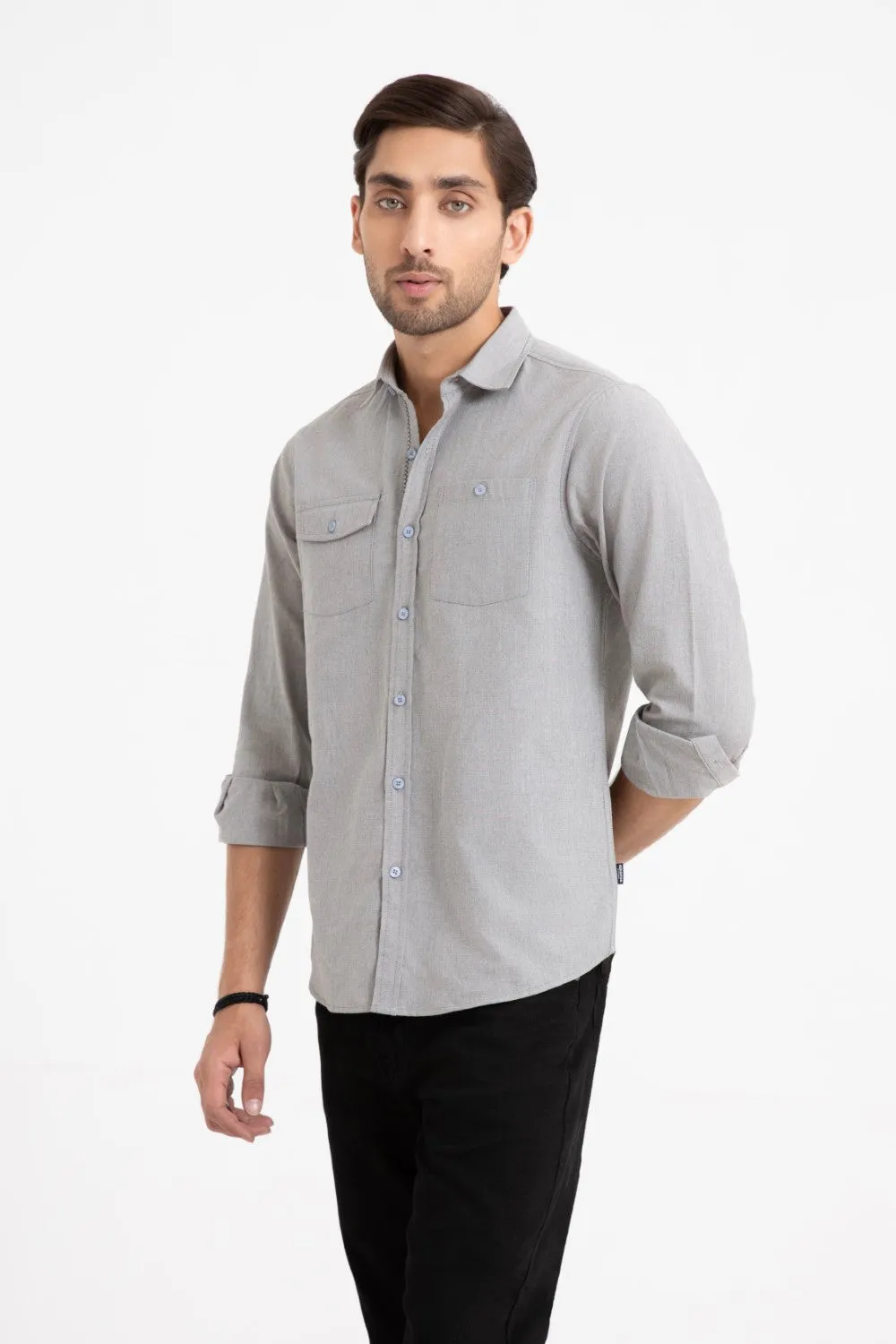 Gray Casual Shirt