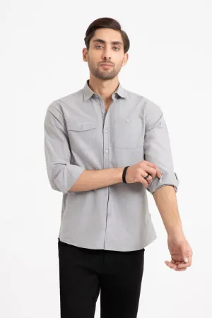 Gray Casual Shirt
