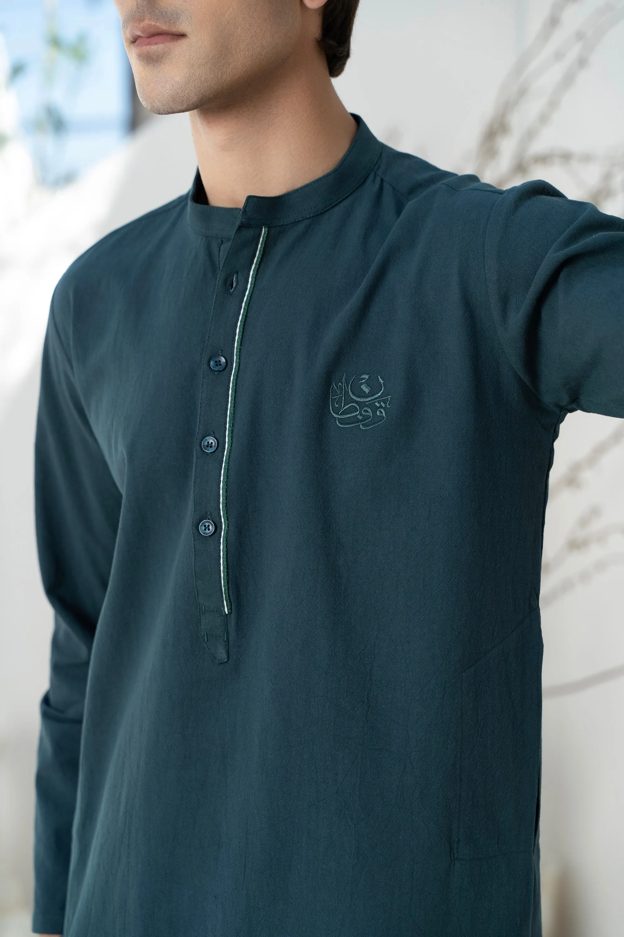 Green Gents' Kurta