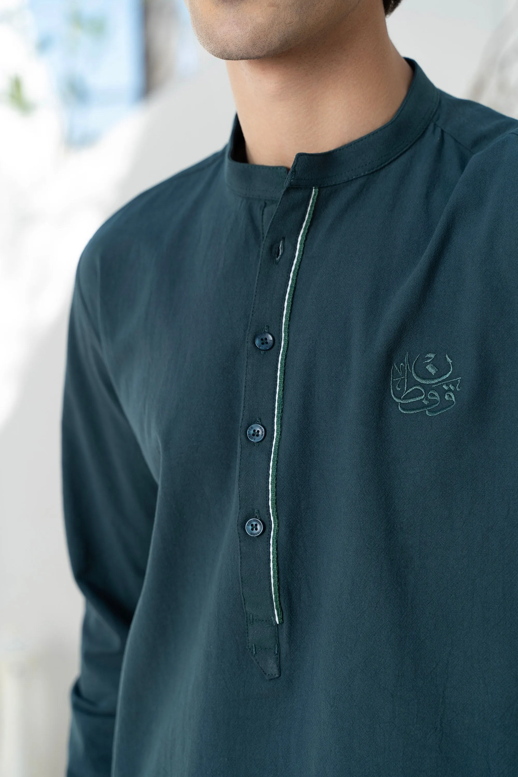 Green Gents' Kurta