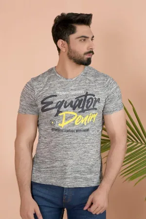 GREY TEXTURED T-SHIRT
