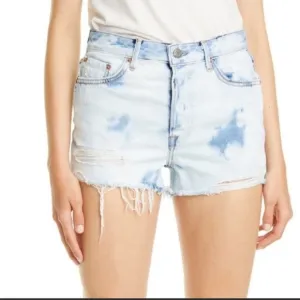 GRLFRND Cindy Bleached Denim Shorts