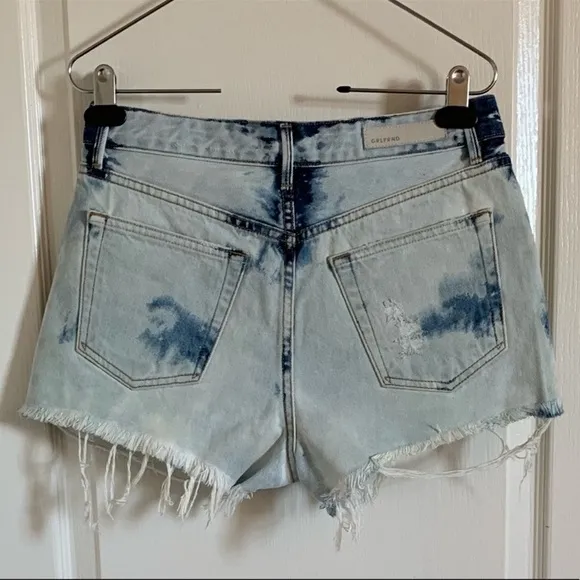 GRLFRND Cindy Bleached Denim Shorts